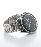 buy vintage Omega Speedmaster Pre-Professional Ed White ST 105.003-65 steel Cal. 321 manual-winding column-wheel chronograph watch with archive extracts for sale at WATCH XCHANGE London