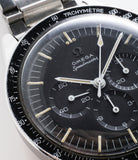 buy vintage Omega Speedmaster Pre-Professional Ed White ST 105.003-65 steel Cal. 321 manual-winding column-wheel chronograph watch with archive extracts for sale at WATCH XCHANGE London