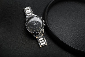 buy vintage Omega Speedmaster Pre-Professional Ed White ST 105.003-65 steel Cal. 321 manual-winding column-wheel chronograph watch with archive extracts for sale at WATCH XCHANGE London