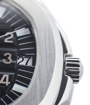 screw-down crown on Patek Philippe 5065A-001 dicontinued steel automatic Cal. 315 time-only dress watch full set online WATCH XCHANGE LONDON