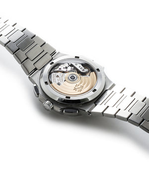 CH 28-520 C FUS automatic Patek Philippe Nautilius Travel-Time Chronograph 5990 steel pre-owned job full set from 2016 for sale online WATCH XCHANGE London with authenticity guaranteed