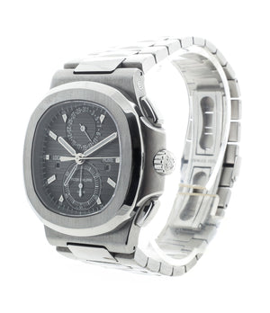 buy Patek Philippe Nautilius Travel-Time Chronograph 5990 steel pre-owned job full set from 2016 for sale online WATCH XCHANGE London with authenticity guaranteed