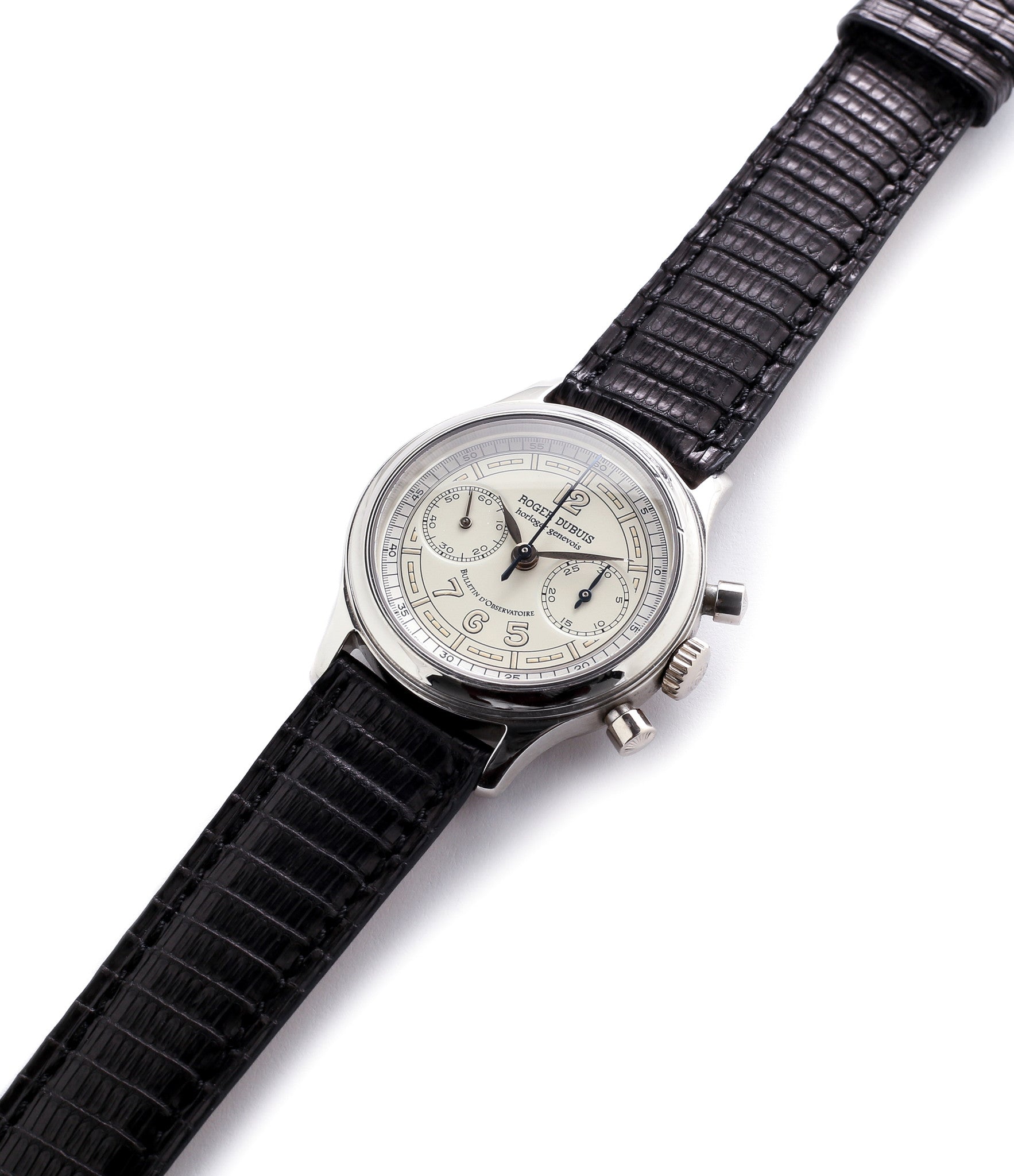 buy piece unique Roger Dubuis Hommage H34566 palladium No.1 rare dress watch at WATCH XCHANGE London full set