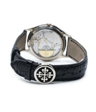 deployant buckle buy rare Patek Philippe Perpetual Calendar 3940G moonphase white gold watch full set at A Collected Man