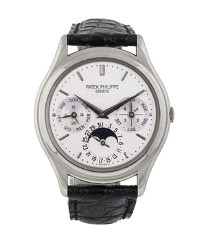 buy rare Patek Philippe Perpetual Calendar 3940G moonphase white gold watch full set at A Collected Man