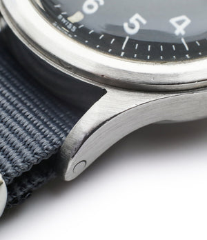 lugs buy vintage IWC Mark XI RAF-issued British military pilot watch 6B/346 steel Cal. 89 manual-winding at WATCH XCHANGE London