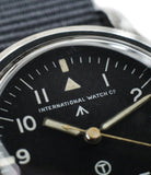 unrestored dial buy vintage IWC Mark XI RAF-issued British military pilot watch 6B/346 steel Cal. 89 manual-winding at WATCH XCHANGE London