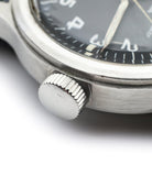 crown buy vintage IWC Mark XI RAF-issued British military pilot watch 6B/346 steel Cal. 89 manual-winding at WATCH XCHANGE London