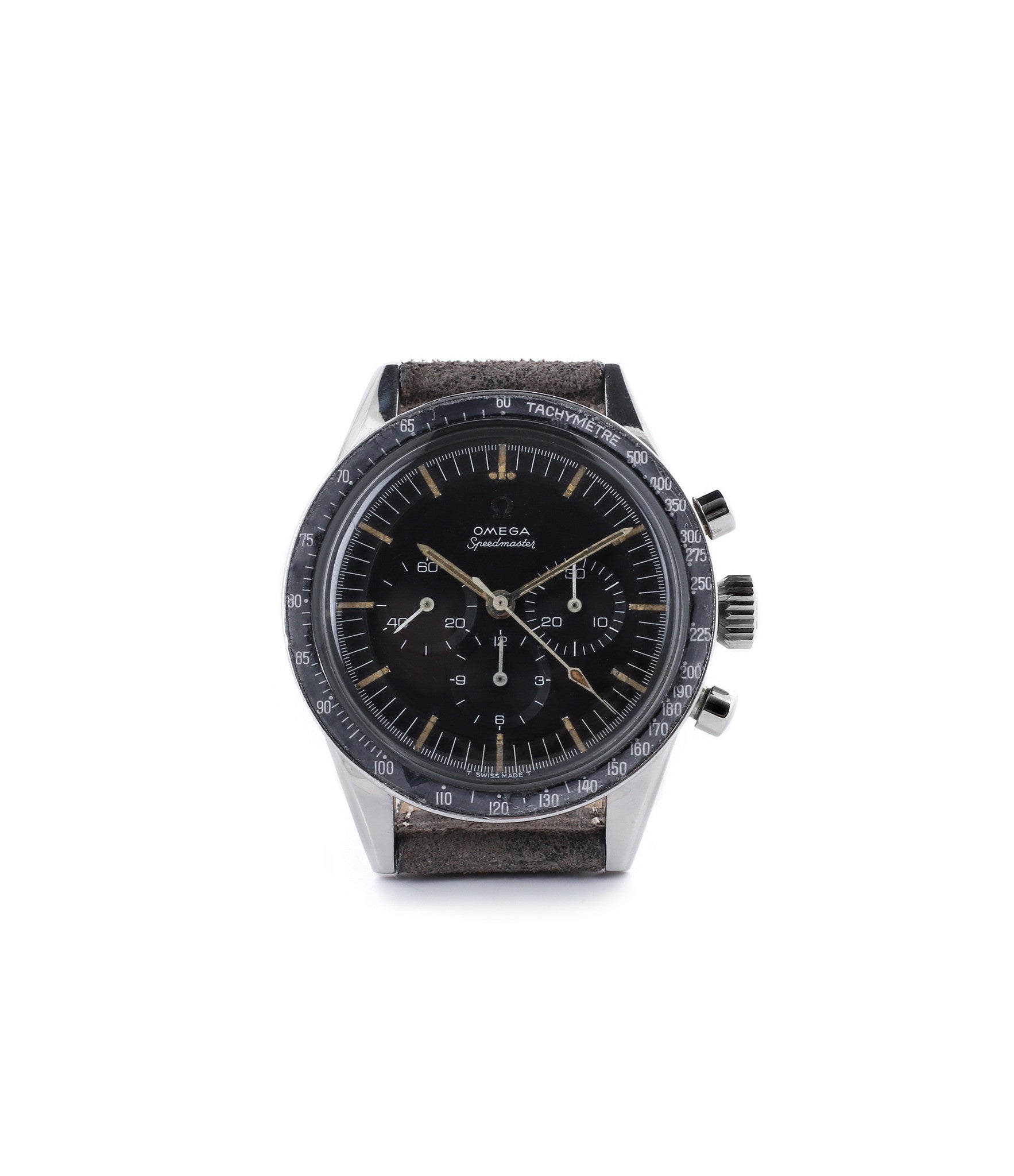 buy vintage Omega Speedmaster Pre-Professional Ed White ST 105.003 steel manual-winding chronograph watch black dial at WATCH XCHANGE LONDON