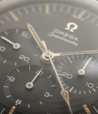 3-register buy vintage Omega Speedmaster Pre-Professional Ed White ST 105.003 steel manual-winding chronograph watch black dial at WATCH XCHANGE LONDON