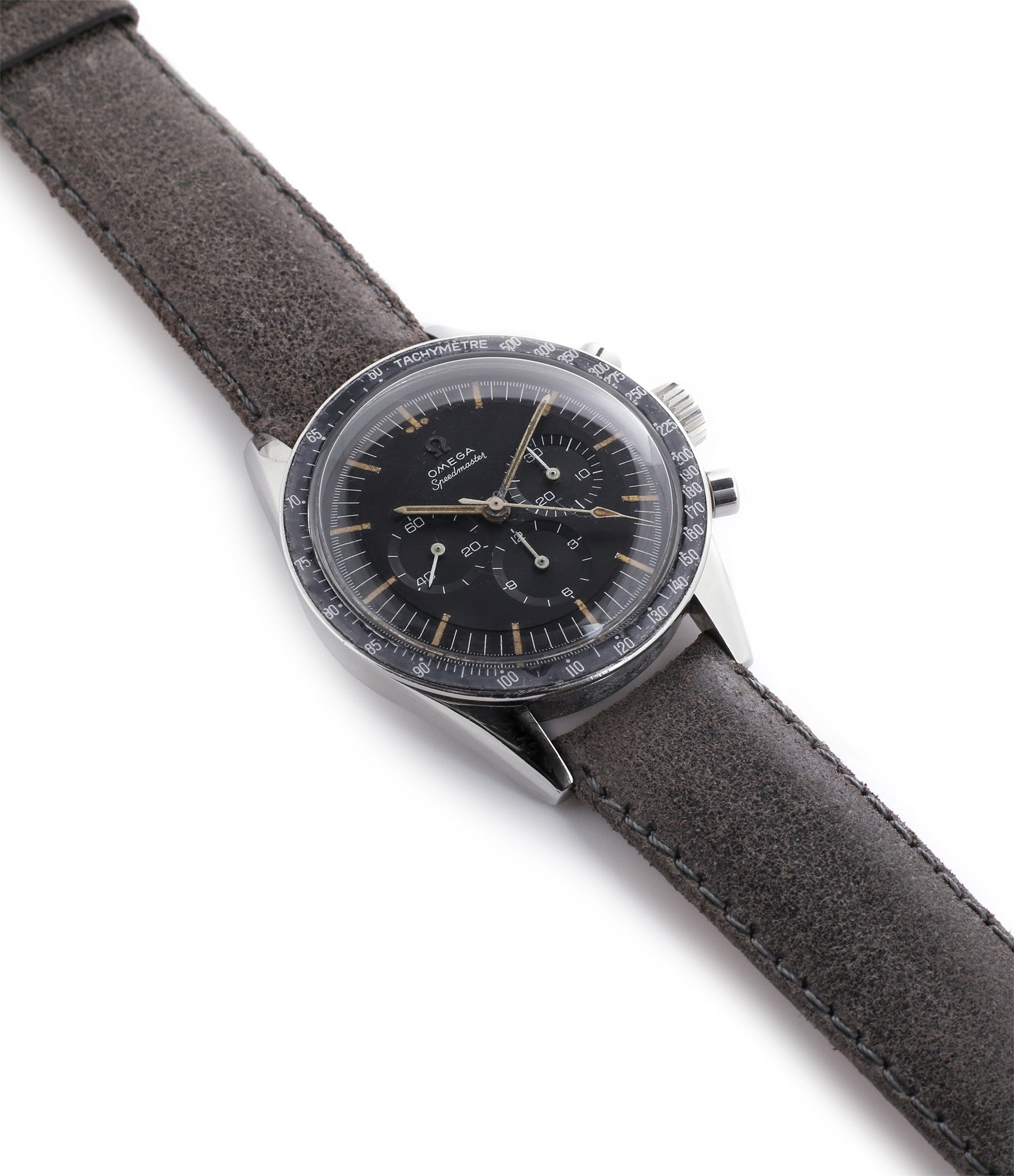 buy vintage Omega Speedmaster Pre-Professional Ed White ST 105.003 steel manual-winding chronograph watch black dial at WATCH XCHANGE LONDON