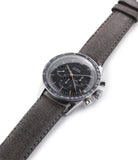 buy vintage Omega Speedmaster Pre-Professional Ed White ST 105.003 steel manual-winding chronograph watch black dial at WATCH XCHANGE LONDON