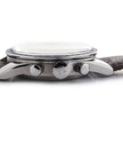 crown and pushers buy vintage Omega Speedmaster Pre-Professional Ed White ST 105.003 steel manual-winding chronograph watch black dial at WATCH XCHANGE LONDON