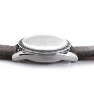 steel case buy vintage Omega Speedmaster Pre-Professional Ed White ST 105.003 steel manual-winding chronograph watch black dial at WATCH XCHANGE LONDON