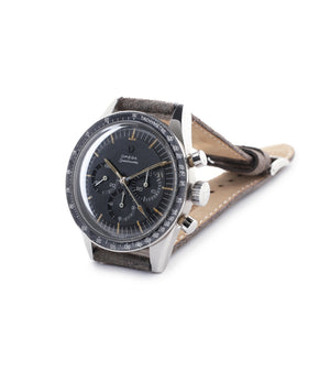 buy vintage Omega Speedmaster Pre-Professional Ed White ST 105.003 steel manual-winding chronograph watch black dial at WATCH XCHANGE LONDON