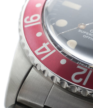 red blue Pepsi bezel vintage Rolex GMT Master 1675 steel watch rare full set chronometer for sale from online WATCH XCHANGE London