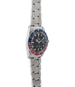 buy vintage Rolex GMT master 1675 steel watch Pepsi bezel rare full set chronometer for sale from online WATCH XCHANGE London