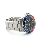 buy vintage Rolex GMT master 1675 steel watch Pepsi bezel rare full set chronometer for sale from online WATCH XCHANGE London