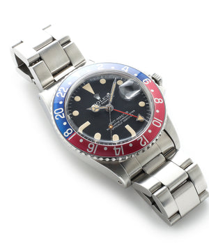 buy vintage Rolex GMT master 1675 steel watch Pepsi bezel rare full set chronometer for sale from online WATCH XCHANGE London