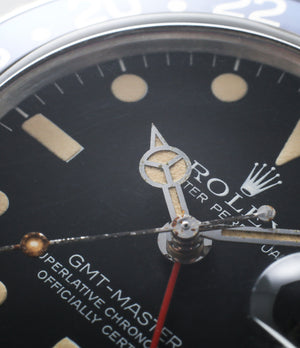 original dial vintage Rolex GMT master 1675 steel watch Pepsi bezel rare full set chronometer for sale from online WATCH XCHANGE London